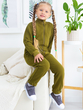 Комбинезон из футера "Оливковый" ТКМД-3-БК-ОЛИВ (размер 104) - Комбинезоны от 3 до 6 лет - интернет гипермаркет детской одежды Смартордер
